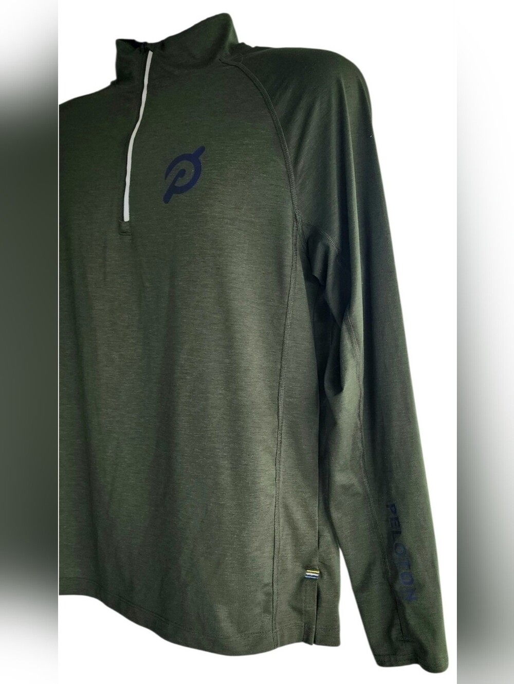 Peloton Olive Green Quarter-Zip Performance Top - Picture 4 of 12